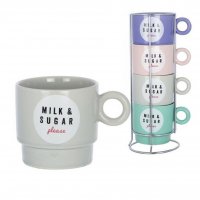 Набор чашек для кофе 200мл 4шт. «Milk & Sugar»