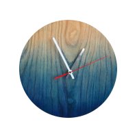 Часы из дерева с синим градиентом «00630BL»