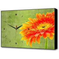 Часы-картина с оранжевой герберой TL-C5032 TIMEBOX