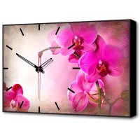 Часы-картина с фиолетовыми орхидеями TL-C5020 TIMEBOX